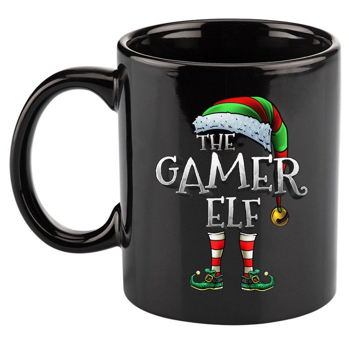Gamer Elf Matching Family Christmas Gamer Elf 11oz C Handle Ceramic Mug