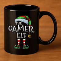 Gamer Elf Matching Family Christmas Gamer Elf 11oz C Handle Ceramic Mug