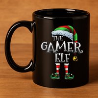 Gamer Elf Matching Family Christmas Gamer Elf 11oz C Handle Ceramic Mug