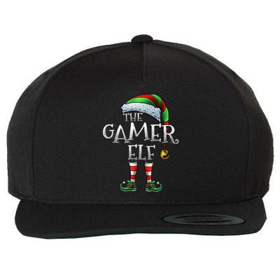 Gamer Elf Matching Family Christmas Gamer Elf Wool Snapback Cap