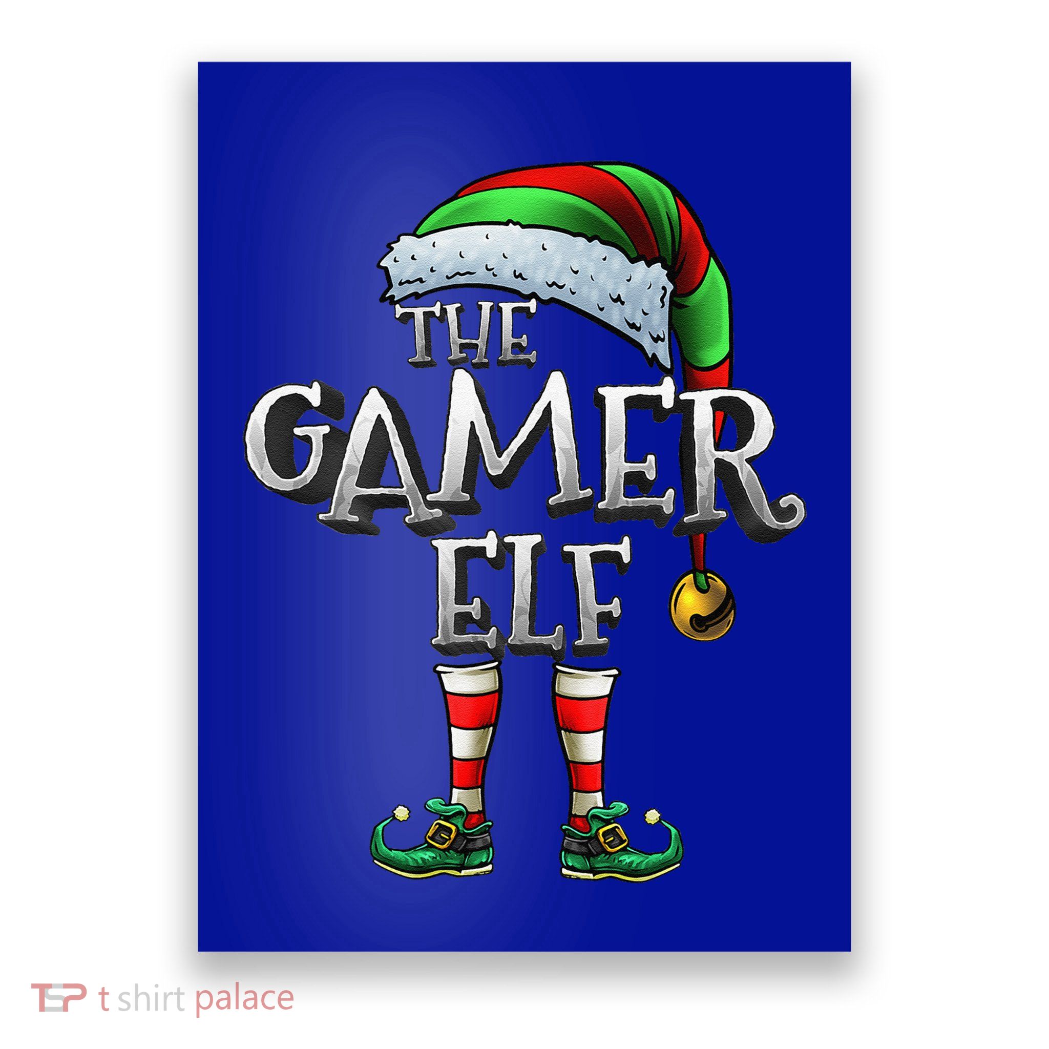 Gamer Elf Matching Family Christmas Gamer Elf Poster