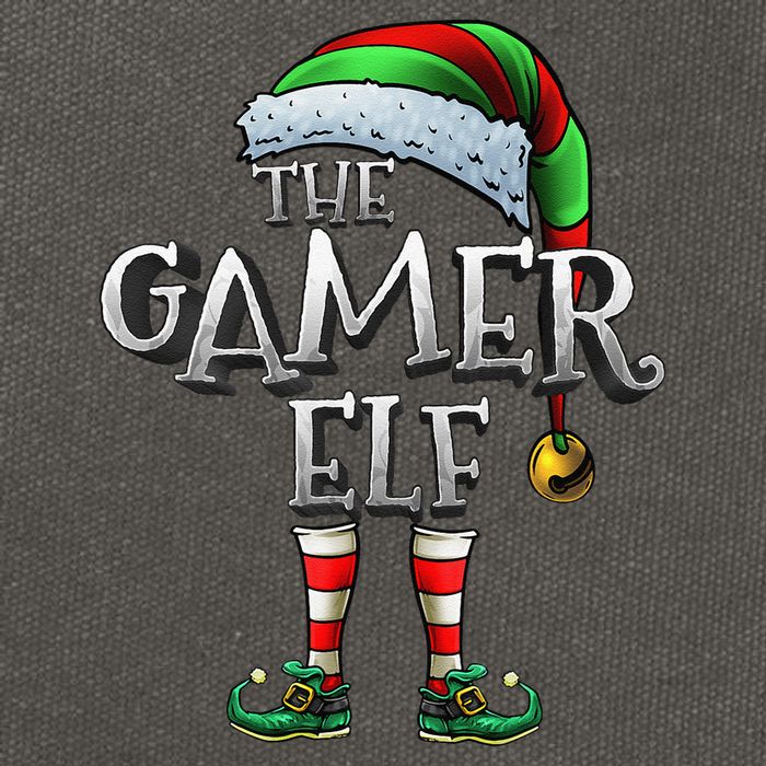Gamer Elf Matching Family Christmas Gamer Elf Cotton Canvas Backpack