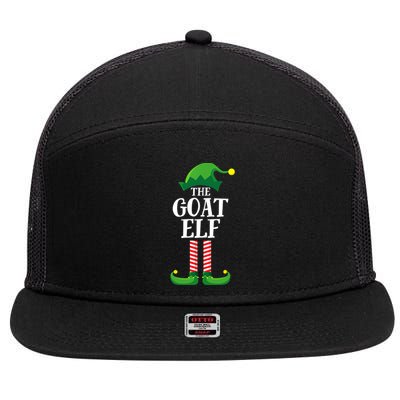 Goat Elf Matching Family Group Christmas Party 7 Panel Mesh Trucker Snapback Hat