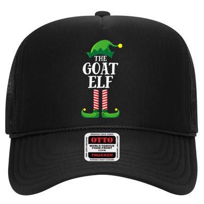 Goat Elf Matching Family Group Christmas Party High Crown Mesh Back Trucker Hat