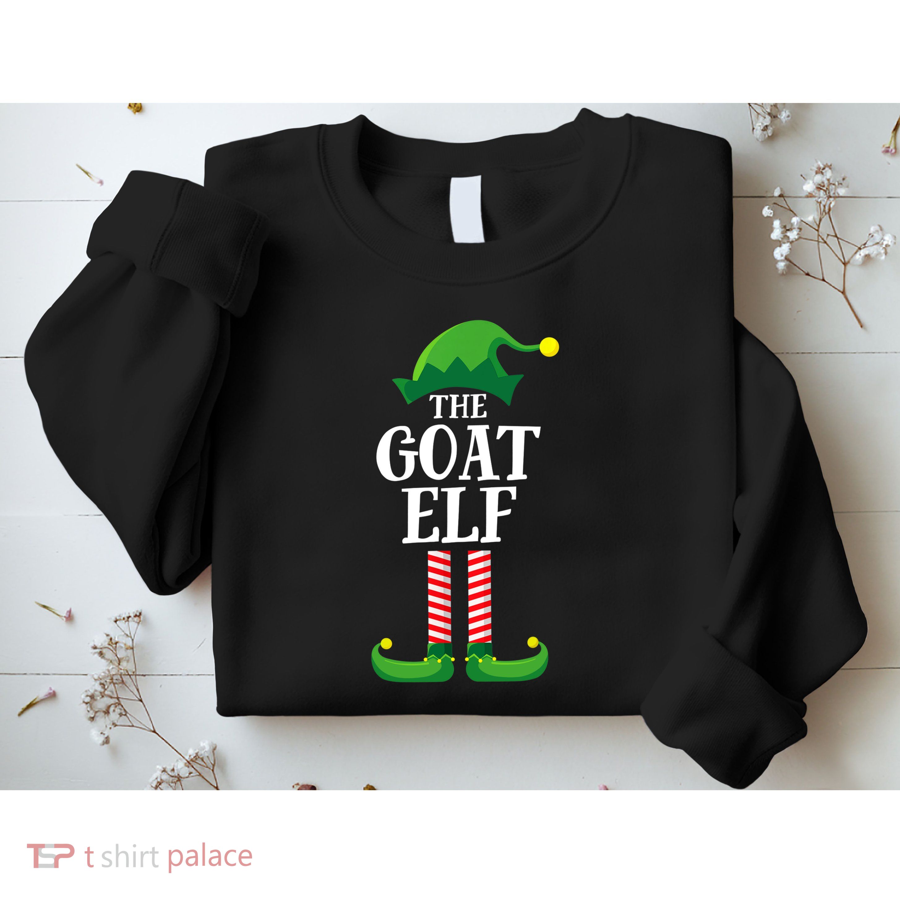 Goat Elf Matching Family Group Christmas Party Sweatshirt