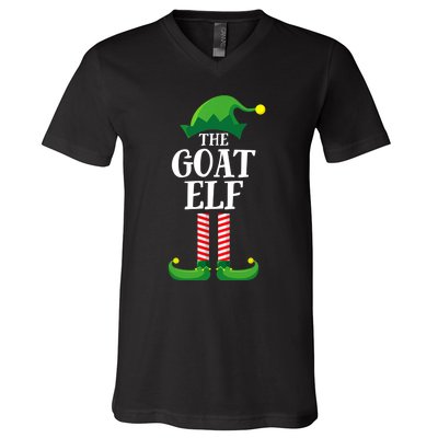 Goat Elf Matching Family Group Christmas Party V-Neck T-Shirt