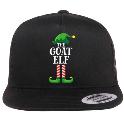 Goat Elf Matching Family Group Christmas Party Flat Bill Trucker Hat