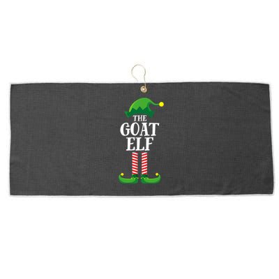 Goat Elf Matching Family Group Christmas Party Large Microfiber Waffle Golf Towel