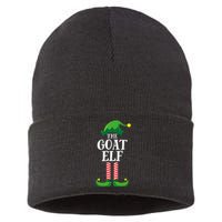 Goat Elf Matching Family Group Christmas Party Sustainable Knit Beanie