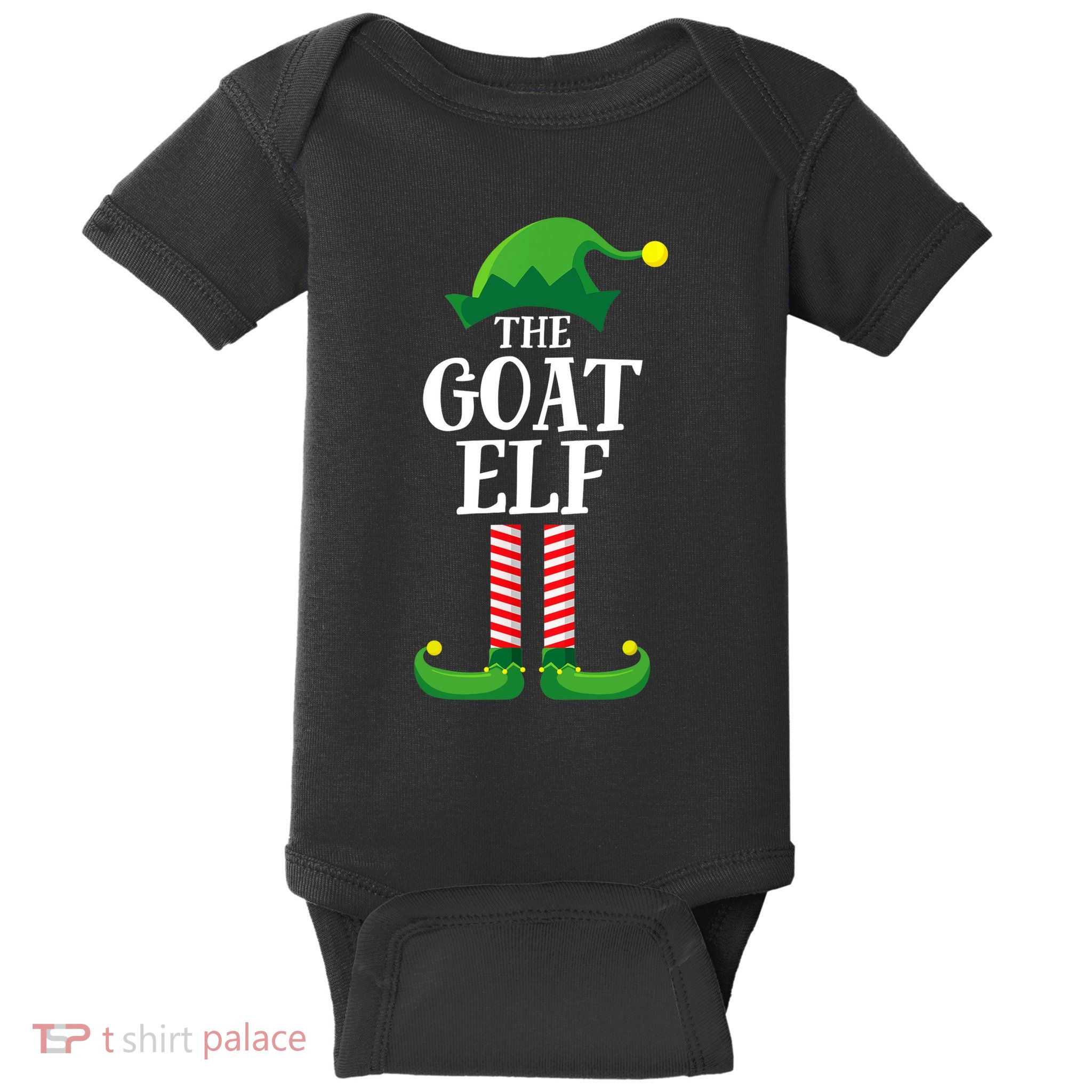 Goat Elf Matching Family Group Christmas Party Baby Bodysuit