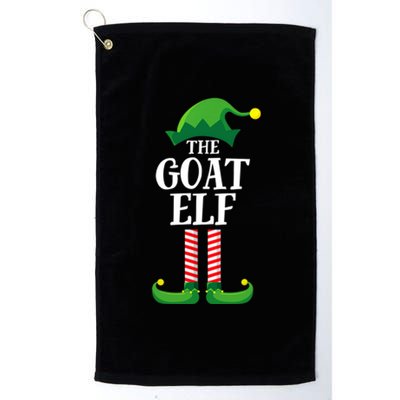 Goat Elf Matching Family Group Christmas Party Platinum Collection Golf Towel