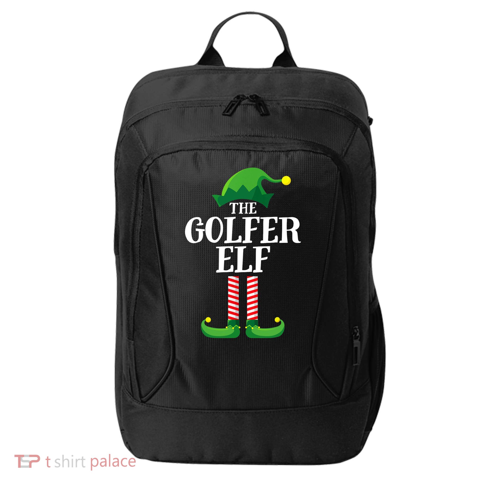 Golfer Elf Matching Family Group Christmas Party City Backpack