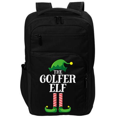 Golfer Elf Matching Family Group Christmas Party Impact Tech Backpack