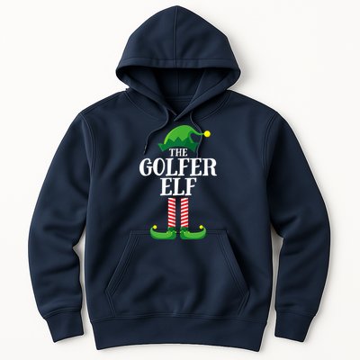 Golfer Elf Matching Family Group Christmas Party Hoodie