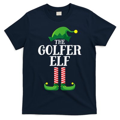 Golfer Elf Matching Family Group Christmas Party T-Shirt