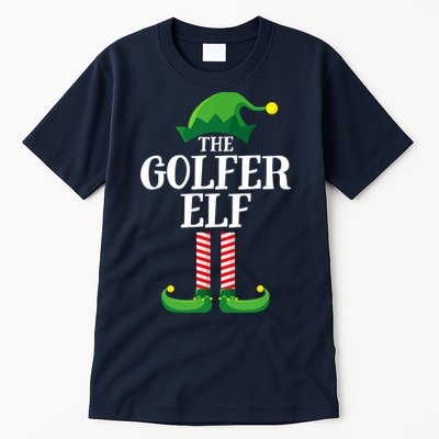 Golfer Elf Matching Family Group Christmas Party Tall T-Shirt