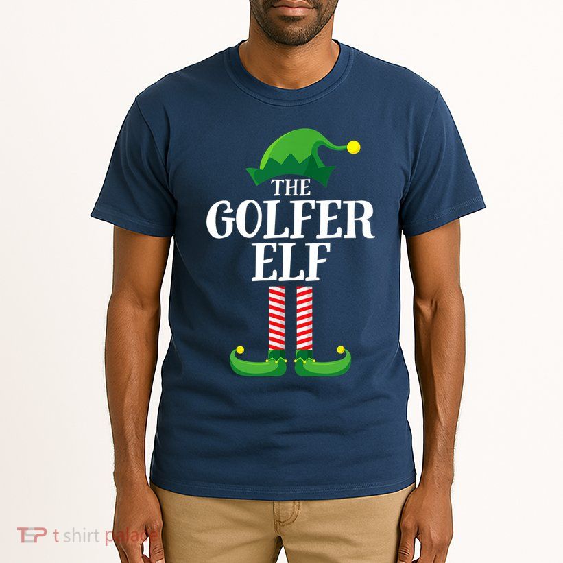 Golfer Elf Matching Family Group Christmas Party Tall T-Shirt