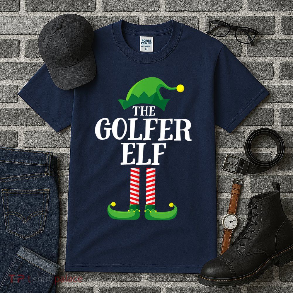 Golfer Elf Matching Family Group Christmas Party Tall T-Shirt