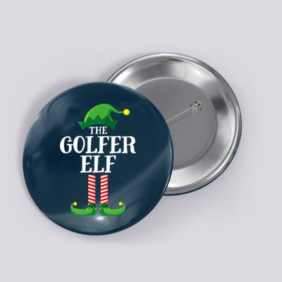 Golfer Elf Matching Family Group Christmas Party Button