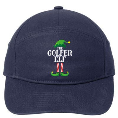 Golfer Elf Matching Family Group Christmas Party 7-Panel Snapback Hat