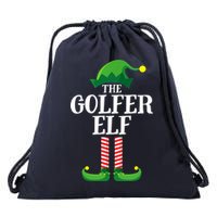 Golfer Elf Matching Family Group Christmas Party Drawstring Bag
