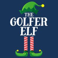 Golfer Elf Matching Family Group Christmas Party Drawstring Bag