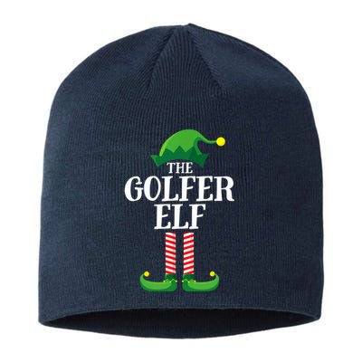 Golfer Elf Matching Family Group Christmas Party Sustainable Beanie