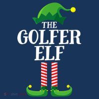 Golfer Elf Matching Family Group Christmas Party Poster