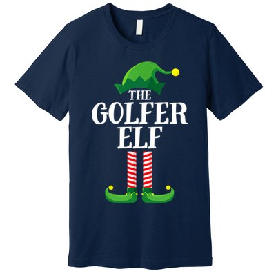 Golfer Elf Matching Family Group Christmas Party Premium T-Shirt