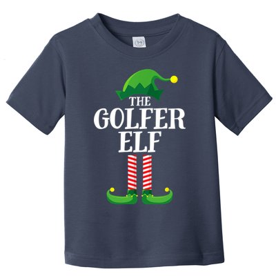 Golfer Elf Matching Family Group Christmas Party Toddler T-Shirt