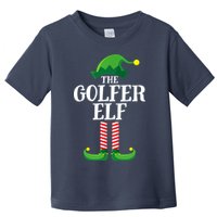 Golfer Elf Matching Family Group Christmas Party Toddler T-Shirt