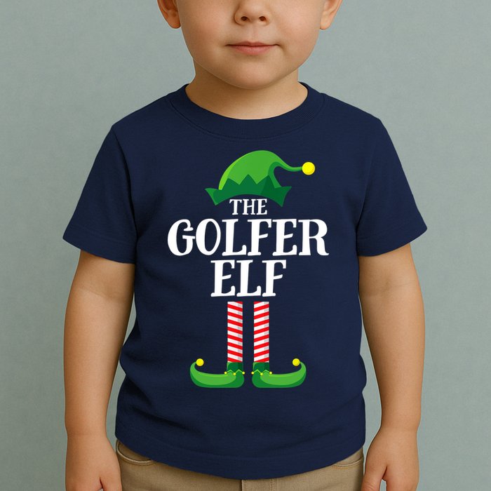 Golfer Elf Matching Family Group Christmas Party Toddler T-Shirt