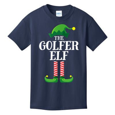 Golfer Elf Matching Family Group Christmas Party Kids T-Shirt