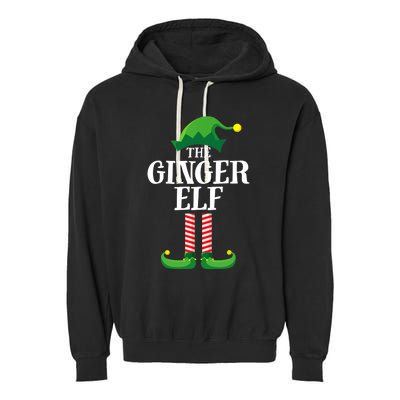 Ginger Elf Matching Family Group Christmas Party Garment-Dyed Fleece Hoodie