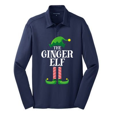 Ginger Elf Matching Family Group Christmas Party Silk Touch Performance Long Sleeve Polo