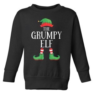 Grumpy Elf Matching Group Xmas Funny Family Christmas Toddler Sweatshirt