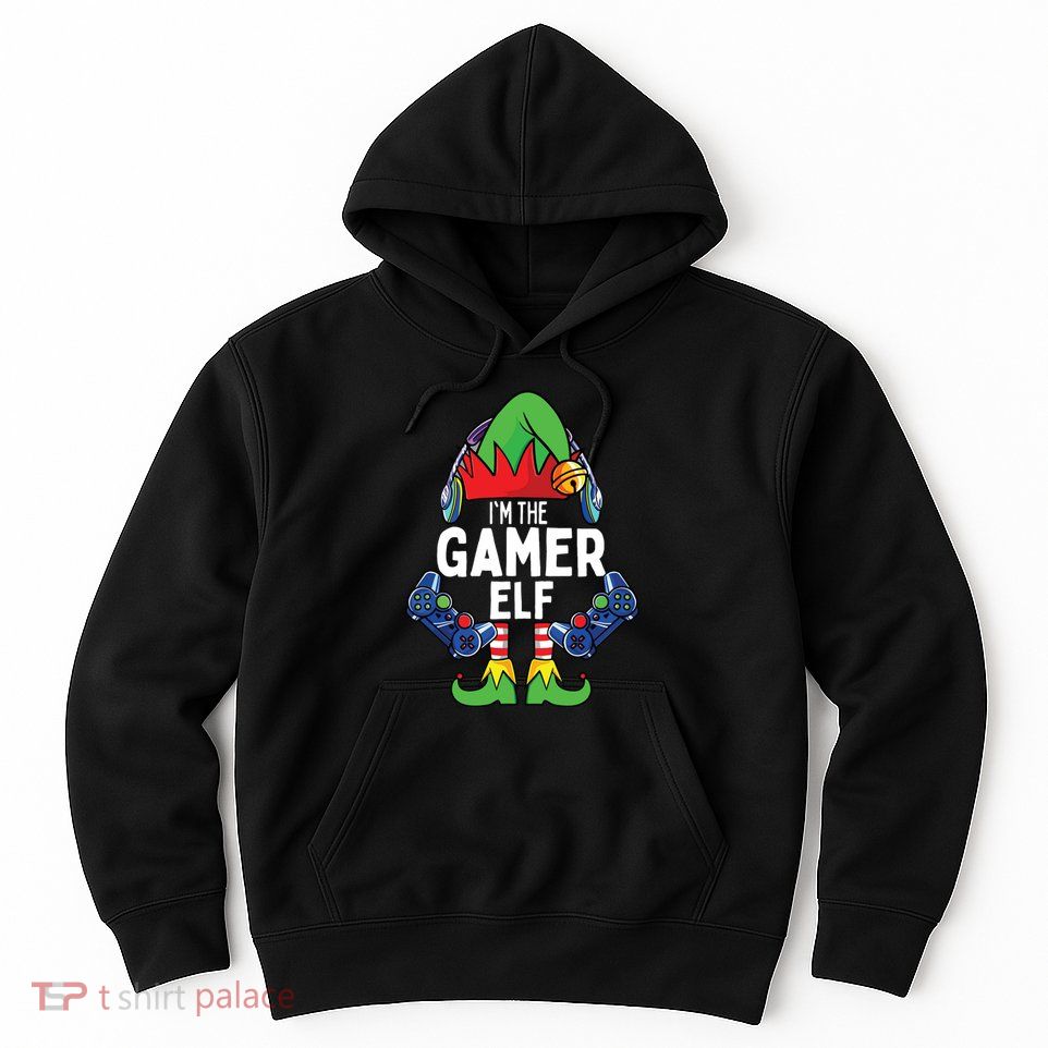 Gamer Elf Matching Family Christmas Hoodie