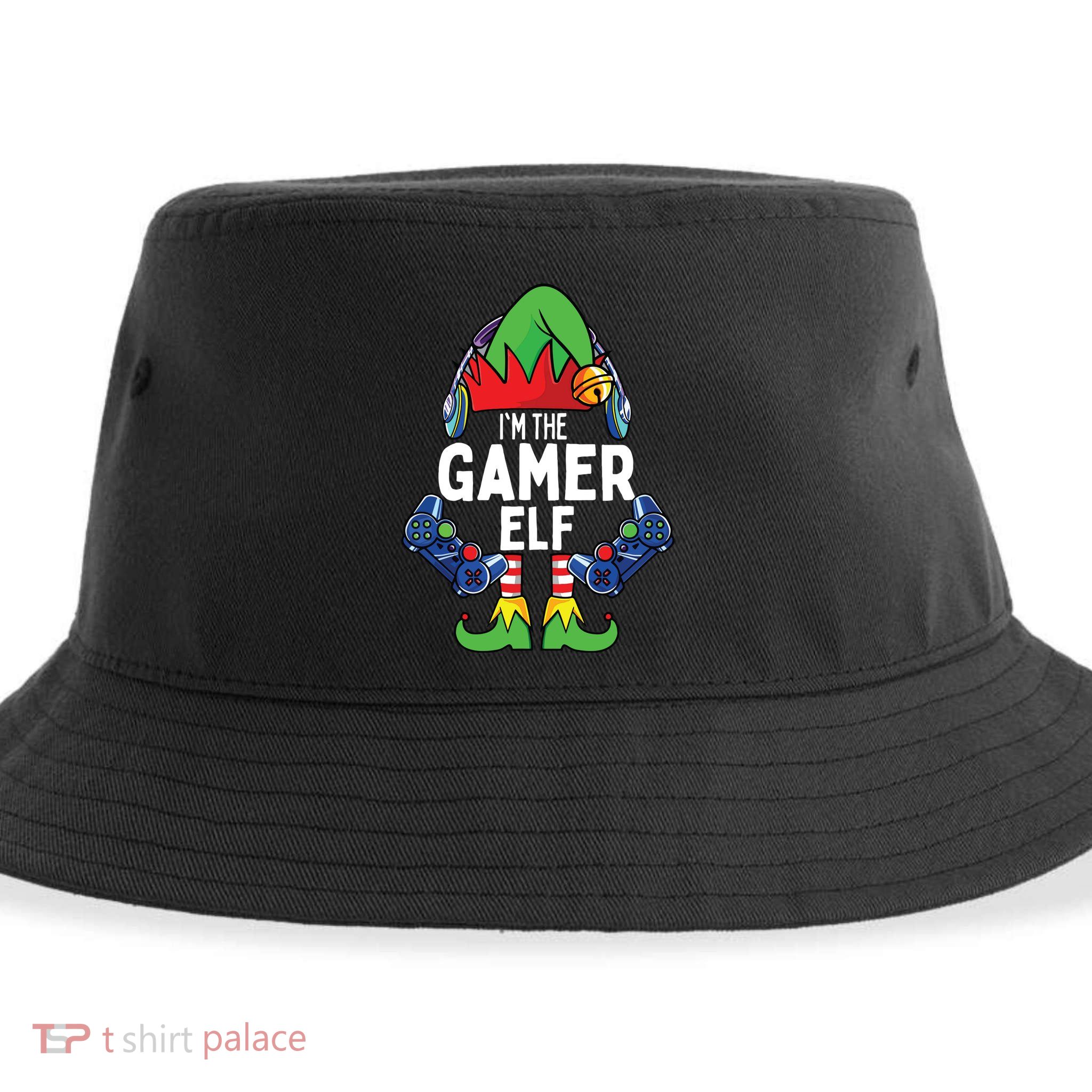 Gamer Elf Matching Family Christmas Sustainable Bucket Hat