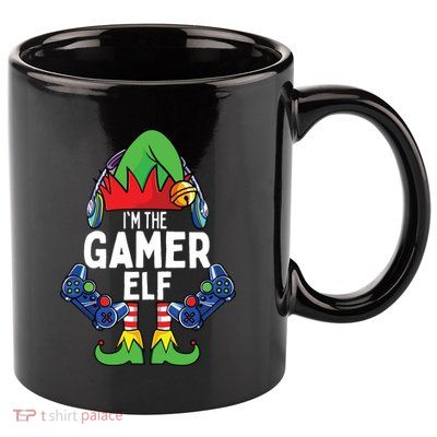 Gamer Elf Matching Family Christmas 11oz C Handle Ceramic Mug