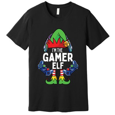 Gamer Elf Matching Family Christmas Premium T-Shirt