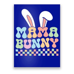 Groovy Easter Mama Gifts Family Pregnancy Reveal Poster