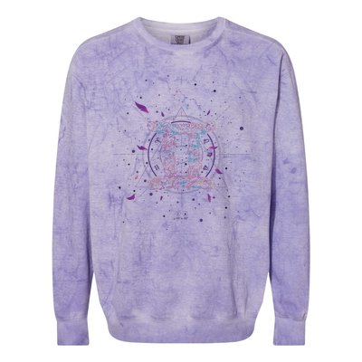 Gemeni Floral Zodiac Colorblast Crewneck Sweatshirt