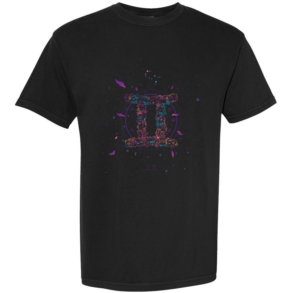 Gemeni Floral Zodiac Comfort Colors T-Shirt