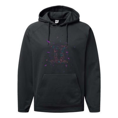 Gemeni Floral Zodiac Performance Fleece Hoodie