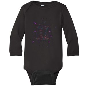 Gemeni Floral Zodiac Baby Long Sleeve Bodysuit