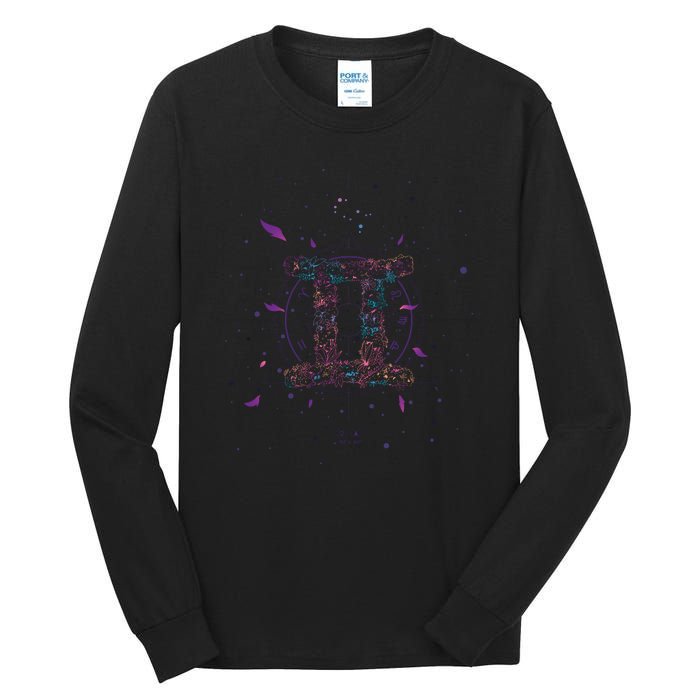 Gemeni Floral Zodiac Tall Long Sleeve T-Shirt