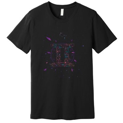 Gemeni Floral Zodiac Premium T-Shirt