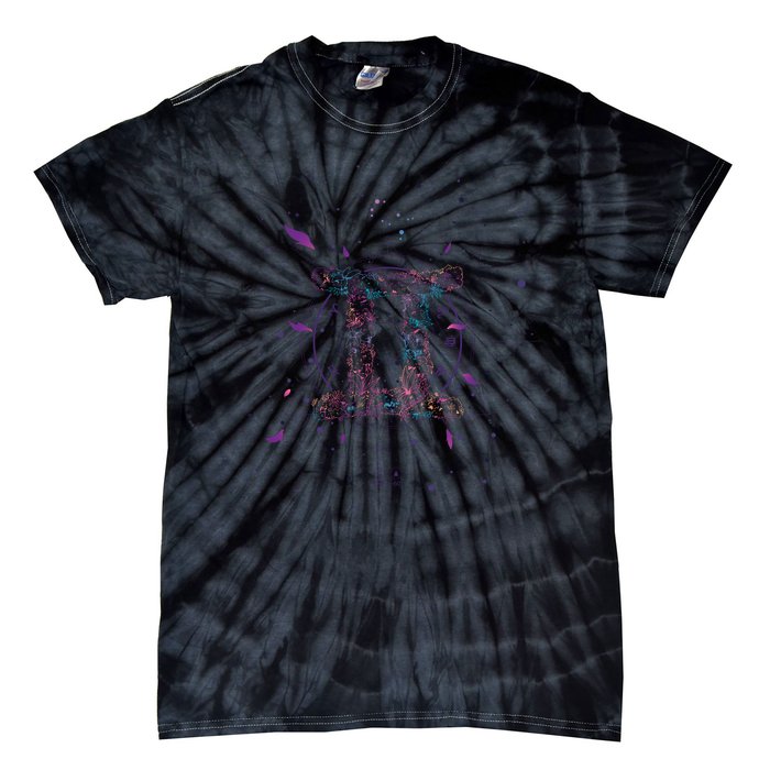 Gemeni Floral Zodiac Tie-Dye T-Shirt