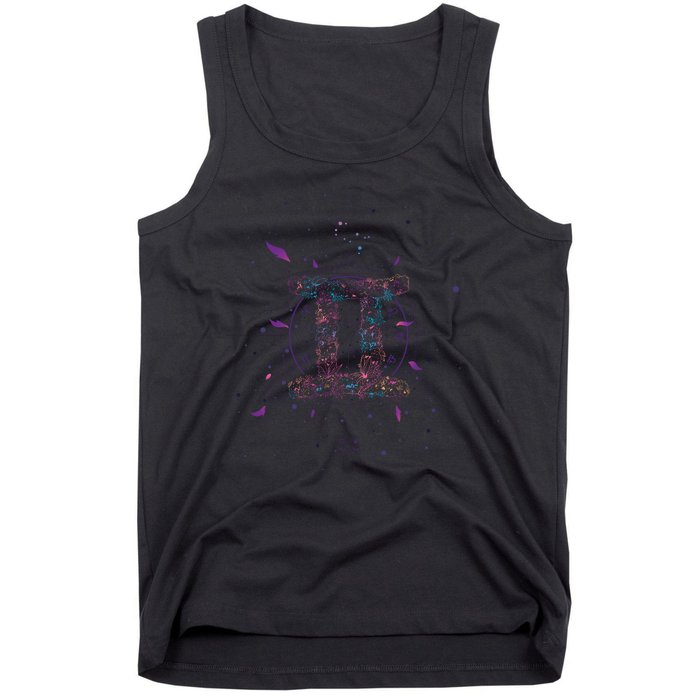 Gemeni Floral Zodiac Tank Top