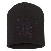 Gemeni Floral Zodiac Short Acrylic Beanie